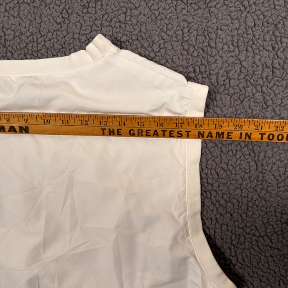 Vintage Polo Golf Ralph Lauren Vest Mens M White Windbreaker Mesh Lined Crest - Picture 4 of 7